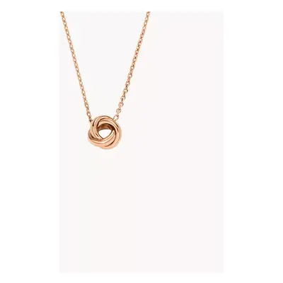 Fossil Outlet Kette Sawyer Love Knot Edelstahl roségoldfarben - Roségoldfarben