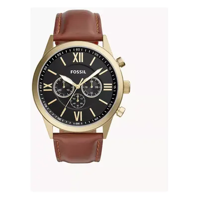 Fossil Outlet Herrenuhr Flynn Chronograph Leder Braun