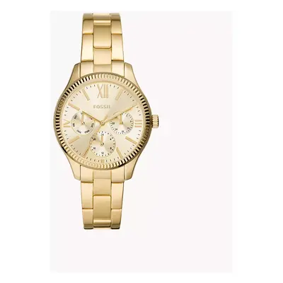 Fossil Outlet Uhr Rye Multifunktion Edelstahl goldfarben