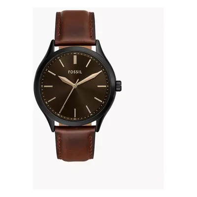 Fossil Outlet Uhr Fenmore 3-Zeiger-Werk Leder braun