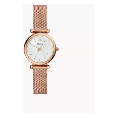 Fossil Damenuhr Carlie Mini Milanaise Roségoldfarben