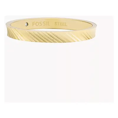 Fossil Ring Harlow Linear Texture Edelstahl goldfarben