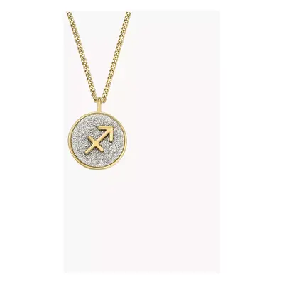 Fossil Outlet Kette Zodiac Sagittarius Anhänger Glitz-Papier silberfarben - Goldfarben