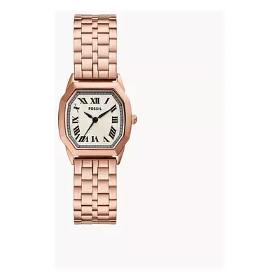 Fossil Uhr Harlow 3-Zeiger-Werk Edelstahl roségoldfarben