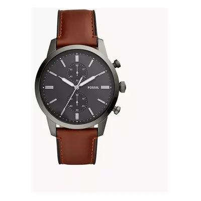 Fossil Herrenuhr Townsman Chronograph Leder Cognac