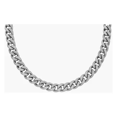 Fossil Kette Harlow Linear Texture Chain Edelstahl - Silberfarben