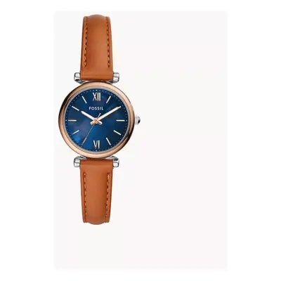 Fossil Damenuhr Carlie Mini Leder Hellbraun