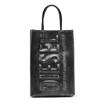 Diesel - Dsl 3D M-Tote-Tasche aus beschichtetem solarisiertem Denim - Shoppers - Herren - Schwar