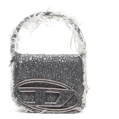 Diesel - 1DR XS-Ikonische Mini-Tasche aus Denim mit Strass - Schultertaschen - Damen - Schwarz