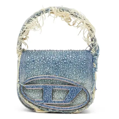 Diesel - 1DR XS-Ikonische Mini-Tasche aus Denim mit Strass - Schultertaschen - Damen - Blau