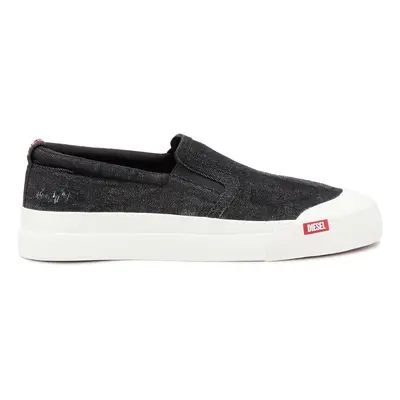 Diesel - S-Athos Slip On-Verschlusslose Sneakers aus vielgetragenem Denim - Sneakers - Herren - 