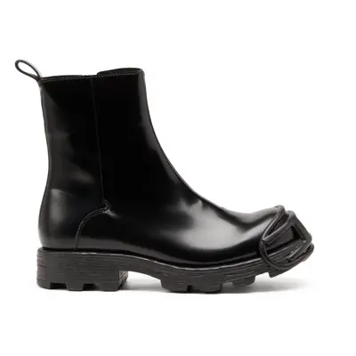 Diesel - D-Hammer-Chelsea Boots aus Leder mit Oval D-Zehenkappe - Stiefel - Herren - Schwarz