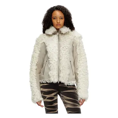 Diesel - Jacke aus Shearling - Lederjacken - Damen - Weiss