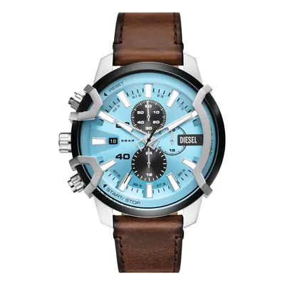 Diesel - Griffed Chronograph mit braunem Lederarmband - Uhren - Herren - Braun