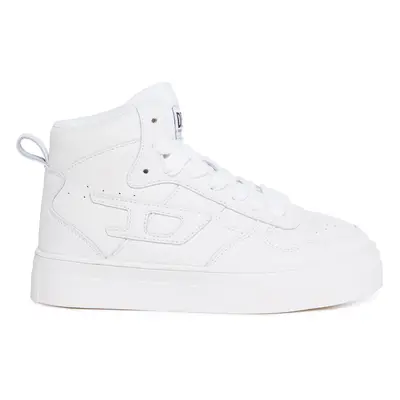 Diesel - High-Top-Sneakers aus perforiertem Leder - Schuhe - Unisex - Weiss