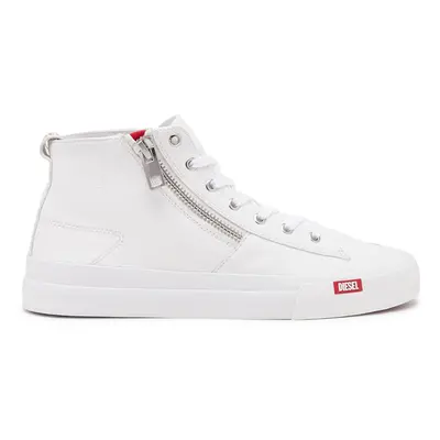 Diesel - S-Athos Zip-High Top-Sneakers aus Premium-Leder - Sneakers - Herren - Weiss