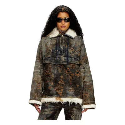 Diesel - Anorak aus beschichtetem Jacquard-Denim - Denim jacken - Unisex - Bunt