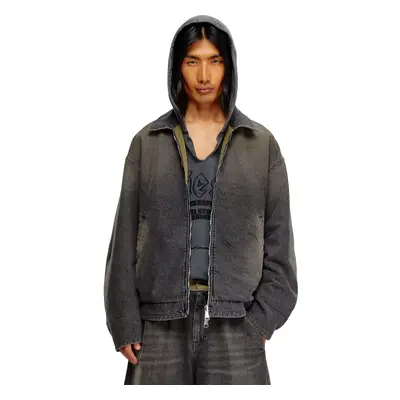 Diesel - Wendejacke aus Denim und Nylon - Denim jacken - Herren - Schwarz