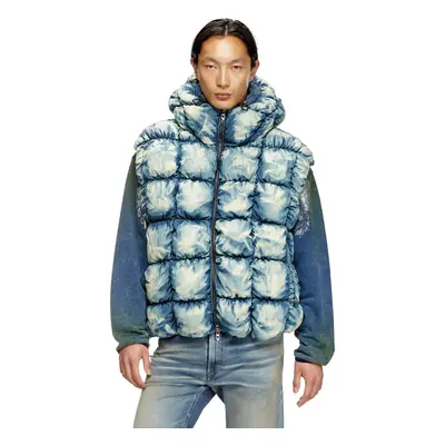 Diesel - Pufferweste aus Batik-Denim - Winterjacken - Unisex - Blau