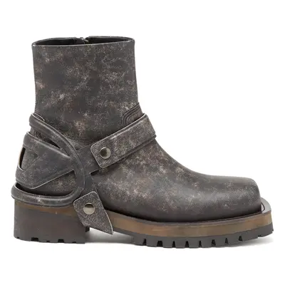 Diesel - D-Texan-Riemen-Boots aus Distressed-Leder - Stiefel - Herren - Braun