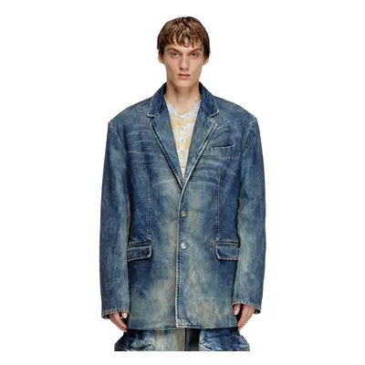 Diesel - Blazer aus von Hand behandeltem Denim mit Schmutz-Effekt - Denim jacken - Unisex - Blau