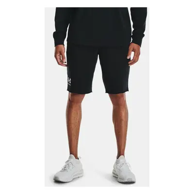 Herren Under Armour Rival Shorts aus French Terry Schwarz / Onyx Weiß L