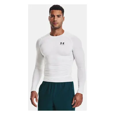 HeatGear® Langarm-Oberteil für Herren Weiß / Schwarz XXL