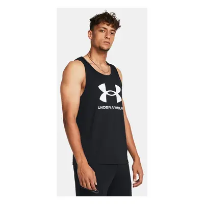 Under Armour Tanktop mit Logo für Herren Schwarz / Weiß L
