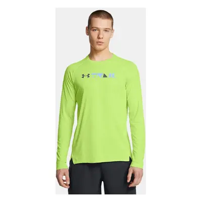 Under Armour Trail Run Langarm-Oberteil mit Grafik für Herren Morph Grün / Anthracite / Reflekti