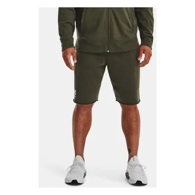 Herren Under Armour Rival Shorts aus French Terry Marine OD Grün / Onyx Weiß S