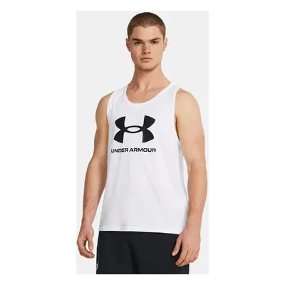Under Armour Tanktop mit Logo für Herren Weiß / Schwarz 3XL