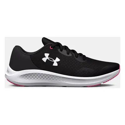 Mädchen Grade School Under Armour Charged Pursuit 3 Laufschuhe Schwarz / Jet Grau / Weiß 37.5