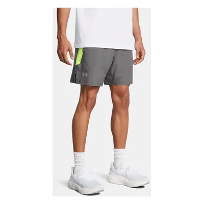 Under Armour Launch Elite 2-in-1 Shorts für Herren (18 cm) Castlerock / Morph Grün / Reflektiere