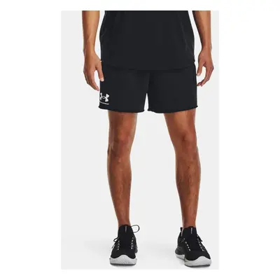 Under Armour Rival Shorts aus French Terry für Herren (15 cm) Schwarz / Onyx Weiß 3XL