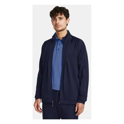 Herren Under Armour Storm Midlayer mit durchgehendem Zip Midnight Blaue Marine / Weiß L