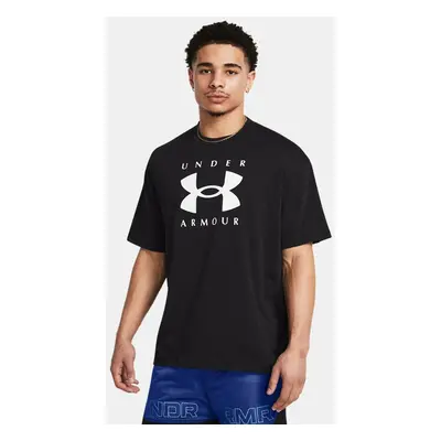 Under Armour Heavyweight Kurzarm-Oberteil in Oversize-Passform mit Logo für Herren Schwarz / Wei