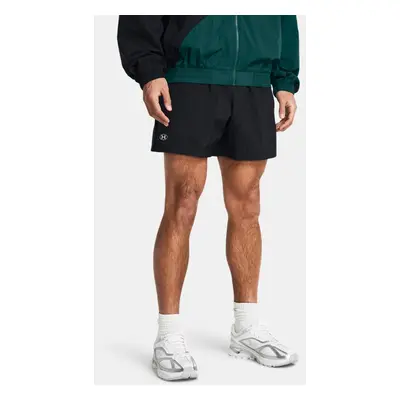 Under Armour Crinkle Woven Volleyball-Shorts für Herren Schwarz / Weiß S