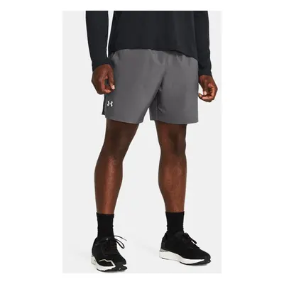 Under Armour Launch Shorts für Herren (18 cm) Castlerock / Weiß / Reflektierend 3XL