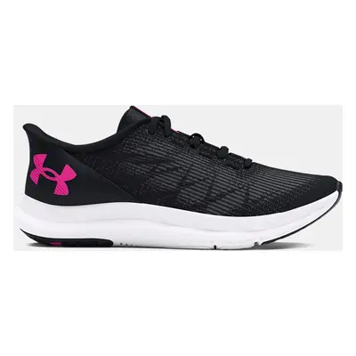 Grade School Under Armour Speed Swift Laufschuhe für Mädchen Schwarz / Mod Grau / Rebel Rosa 38