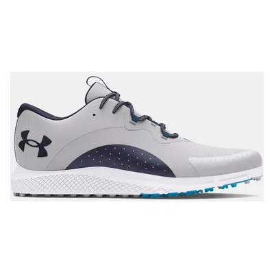 Under Armour Charged Draw 2 Spikeless Golfschuhe für Herren Halo Grau / Capri / Midnight Blaue M