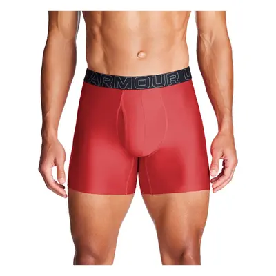 Under Armour Performance Tech Boxerjock® 15 cm im 3er-Pack für Herren Rot / Castlerock Full Heat