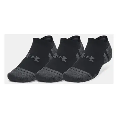 Unisex Under Armour Performance Tech-Füßlinge im 3er-Pack Schwarz / Schwarz / Jet Grau L