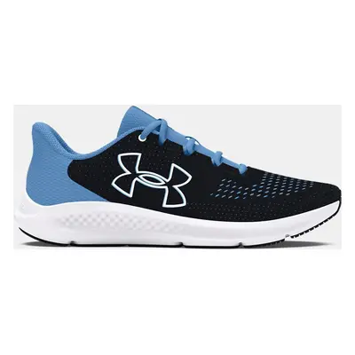 Under Armour Charged Pursuit 3 Big Logo Laufschuhe für Damen Schwarz / Horizon Blau / Weiß 38.5