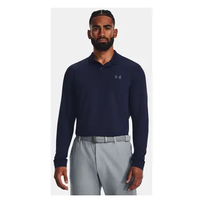 Under Armour Matchplay Langarm-Polohemd für Herren Midnight Blaue Marine / Pitch Grau L