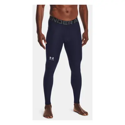 HeatGear® Leggings für Herren Midnight Blaue Marine / Weiß 3XL