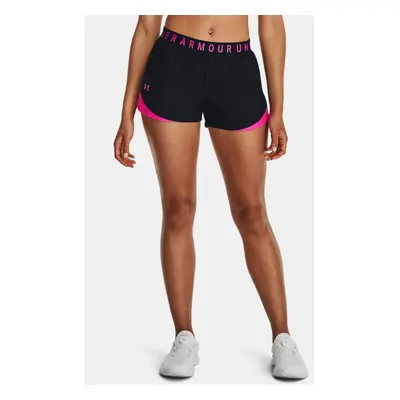 Under Armour Play Up 3.0 Shorts für Damen Schwarz / Rebel Rosa / Rebel Rosa XL