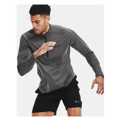 Herren Under Armour Tech™ Shirt mit ½-Zip, langärmlig Carbon Heather / Schwarz XL