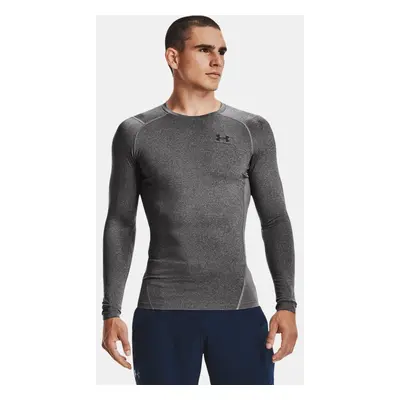 HeatGear® Langarm-Oberteil für Herren Carbon Heather / Schwarz 3XL