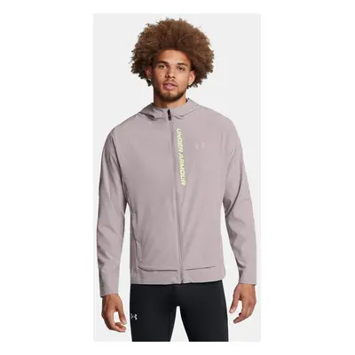 Under Armour OutRun The Storm Jacke für Herren Tetra Grau / Morph Grün / Reflektierend XL