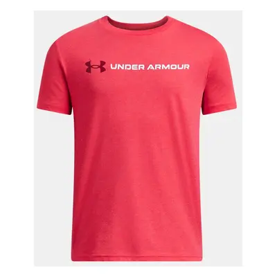 Under Armour Kurzarm-Oberteil mit Schriftzug-Logo für Jungen Lava Rot / Weiß YXL (160 - 170 cm)